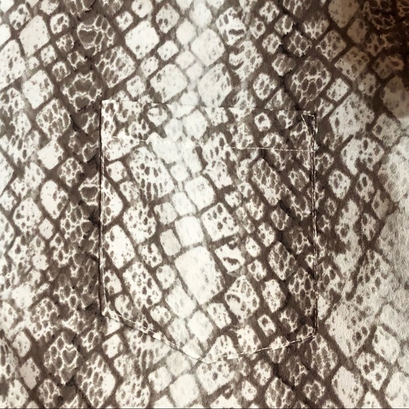 Apt. 9 Long Sleeve Snakeskin Print Blouse - Picture 5 of 11